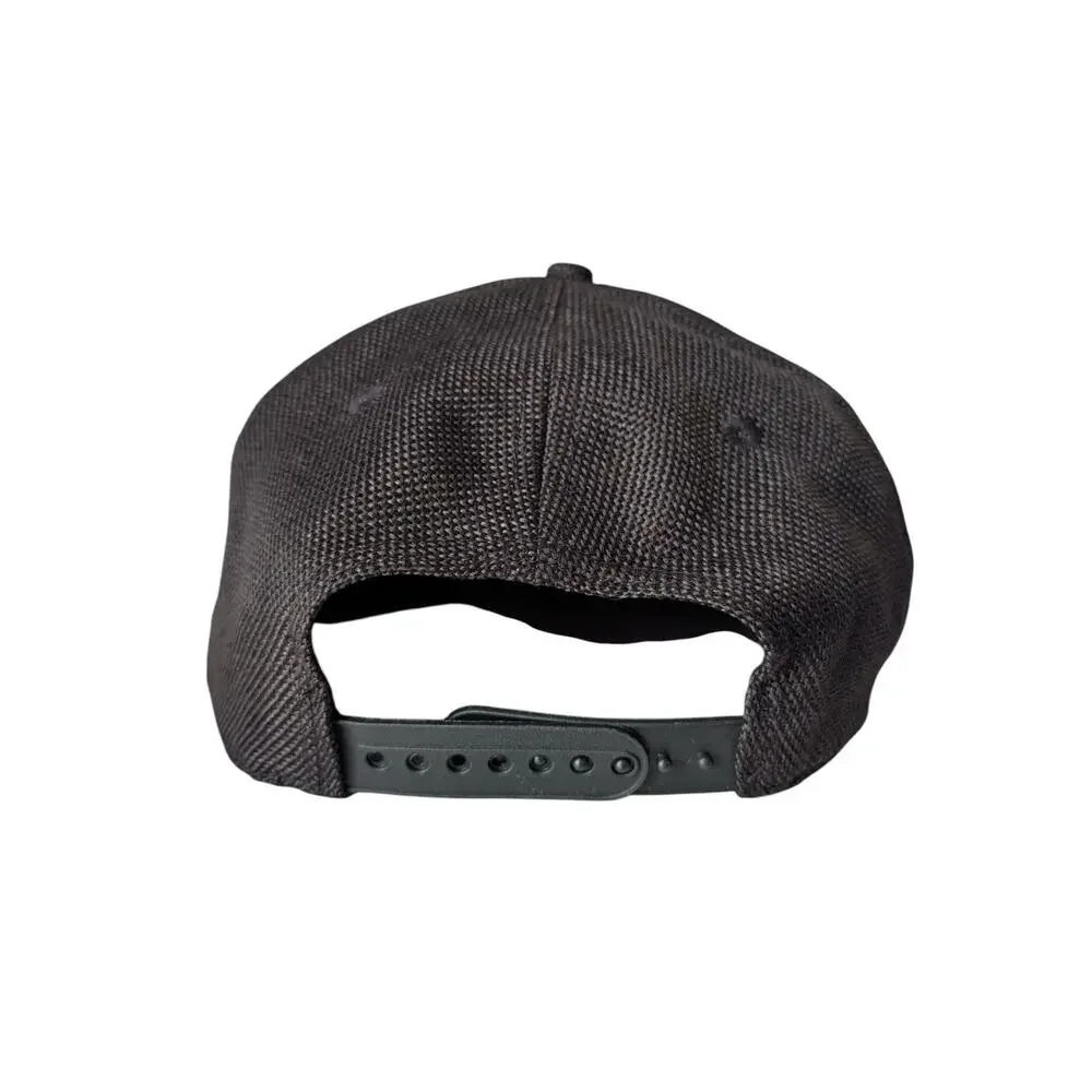 Grassroots California Limited Edition Black Hemp Snapback Hat Bear Art 420 Satin